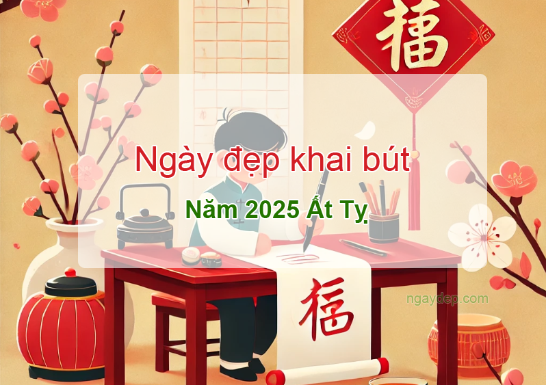 Ngày đẹp khai bút đầu năm 2025 để mọi việc thuận buồm xuôi gió