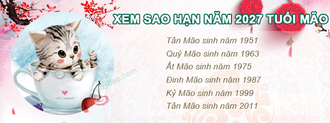 Bảng sao chiếu mệnh năm 2027 của tuổi Mão