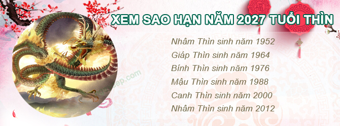 Bảng sao chiếu mệnh năm 2027 của tuổi Thìn