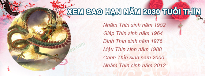 Bảng sao chiếu mệnh năm 2030 của tuổi Thìn