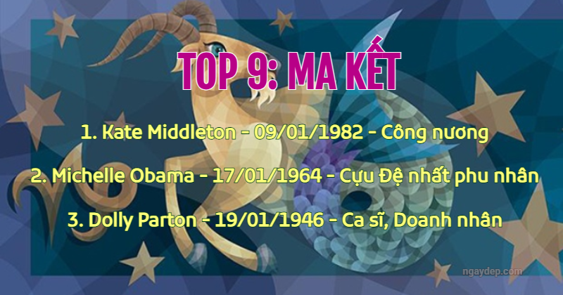 Ma Kết thuộc TOP 9